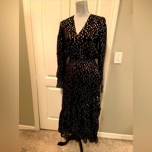 Lilly Pulitzer ladies cristiana midi dress onyx metallic size 6